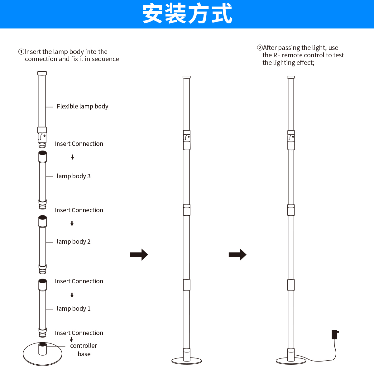 HCP205  四节旋转落地灯